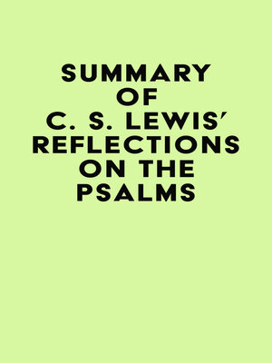 cover image of Summary of C. S. Lewis's Reflections on the Psalms